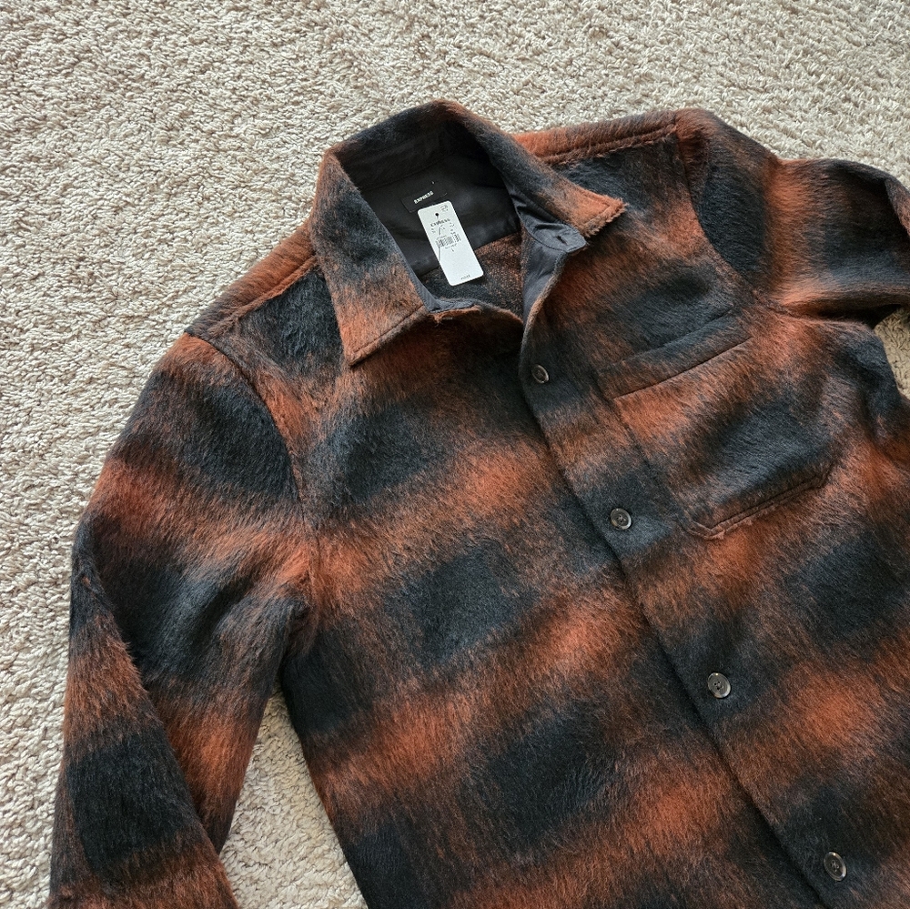 Express Plaid Shirt Jacket
